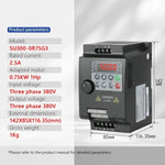 Economical VFD 0.75/1.5/2.2/4/5.5KW 220V/380V 3 Phase Output Variable Frequency Drive Converter Motor Speed Controller Inverter