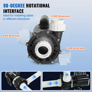 Charger l'image dans la visionneuse de galerie, Amocart 2 Speed SPA Pump 48/56-Frame AC110-120V SPA Pump 1.5HP/3HP/4HP High Speed 2'' Port 90° Rotational Interface for Hot Tub
