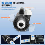 SucceBuy 2 Speed SPA Pump 48/56-Frame AC110-120V SPA Pump 1.5HP/3HP/4HP High Speed 2'' Port 90° Rotational Interface for Hot Tub
