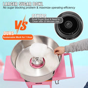 Charger l'image dans la visionneuse de galerie, Amocart Electric Cotton Candy Machine with Cart 1000W Commercial Floss Maker with Stainless Steel Bowl Sugar Scoop
