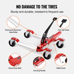 Amocart Wheel Dolly Heavy Duty Vehicle Positioning Ratchet Tire Jack Max Capacity 1500 Lbs Car Dolly for Car Auto Repair Moving