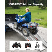Bild in Galerie-Viewer laden, Amocart 1000lbs Steel Ramps 2Pcs Ramps with Wider Ramp Surface Universal Stable Loading Ramp with Handles Fit for ATV UTV Motor
