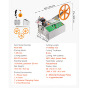 Charger l'image dans la visionneuse de galerie, Amocart Automatic Webbing Cutting Machine Hot Cold Ribbon Cutting Machine with Adjustable Temperature LCD Display for Shoelaces
