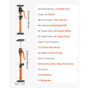 Charger l'image dans la visionneuse de galerie, Amocart 2-Pack Cabinet Jack Support Pole Steel Telescopic Quick Support Rod Adjustable 3rd Hand System for Lifting Cargo Bars
