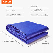 Charger l'image dans la visionneuse de galerie, SucceBuy Heavy Duty Tarp Waterproof Tear Proof Poly Plastic Tarps Cover Multi-Purpose Outdoor Tarpaulin with Grommets for Truck
