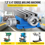 SucceBuy Milling Working Table 7.3 X 4 Inch Worktable Compound Slide Table for All Drill Stands Bench Drilling Milling Machine
