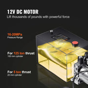 Charger l'image dans la visionneuse de galerie, Amocart Hydraulic Pump 4/10/20 Quart Hydraulic Power Unit Single Acting Dump Trailer Pump DC 12V Hydraulic Pump for Car Lifting

