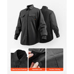 SucceBuy Flame Resistant Welding Jacket 7oz. FR Shirts for Men Machine Washable Cotton Heat-Resistant Welding Shirt - XL Size