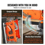 【From China】Amocart Table Saw 10-inch 8-Amp 25-in Max Rip Capacity 40T Blade Portable Compact For Jobsite DIY Woodworking, Furn