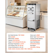 Bild in Galerie-Viewer laden, Amocart 2000/2400W Commercial Hard Ice Cream Machine with 6/10L 304 Stainless Steel Cylinder Auto Clean LED Panel for Snack Bar
