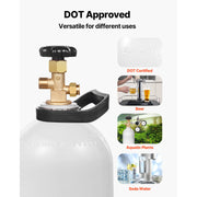 Load image into Gallery viewer, SucceBuy CO2 Tank 20 lbs New Aluminum Alloy Cylinder CO2 Air Tank with Light Spray Coating CGA320 Valve Purple Copper Siphon
