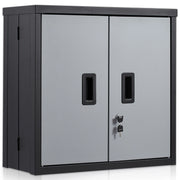 Charger l'image dans la visionneuse de galerie, Amocart Foldable Wall Cabinet Metal Garage Locker Mounted Tool Chest Adjustable Shelf Magnetic Door for Warehouse Office Home
