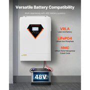 Charger l'image dans la visionneuse de galerie, Amocart Hybrid Solar Inverter 3500W/6000W 24V DC to Single-Phase 220/230V AC, Built-in 100A MPPT Solar Controller for Off-Grid
