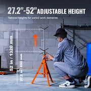 Charger l'image dans la visionneuse de galerie, Amocart Pipe Stand 2500LBS Heavy Duty Pipe Jack Stands 27.2-52 Height Adjustable V Head Pipe Stand Steel Folding Jack Stand
