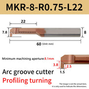 Load image into Gallery viewer, DMIX Internal Groove R Cutter Fine Boring Tool MKR Small Bore Arc Groove Cutter Machining Center Seal Ring Groove Tool
