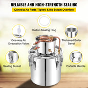 Bild in Galerie-Viewer laden, Amocart 50L Alcohol Still Stainless Steel Water Alcohol Distiller with Condenser 13.2Gal Wine Making Boiler with Copper Tube
