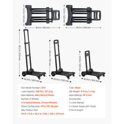 Bild in Galerie-Viewer laden, SucceBuy 290LBS Folding Hand Truck Collapsible Luggage Cart with 4 Wheels &amp; Expandable Base Platform Dolly for Cargo Moving
