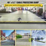 Customizable Amocart Cable Protector Ramp Wire Cable Cover Cord Guard  Rubber + PVC 11000LBS Speed Bump Parking Drive
