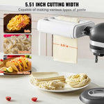 Amocart Pasta Attachment for KitchenAid Stand Mixer 3-IN-1 Stainless Steel Pasta Roller Cutter Set Including Pasta Sheet Roller