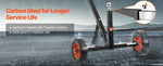 SucceBuy 600lbs Tongue Trailer Dolly with 16.5in-22in Adjustable Height & 1-7/8 in Hitch Ball Steel Boat Mover Moving Car Rvs