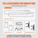 Amocart 5500 lbs Tow Bar with Chains Powder-Coating Bumper-Mounted Towing Coupler Fits 2in Ball Hitch for RV Car Trailer Truck