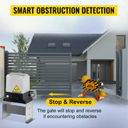 Charger l'image dans la visionneuse de galerie, Amocart Electric Sliding Gate Opener with 2 Remote Controls Gate Operator Hardware Heavy Duty Track Driveway Motor for Security
