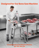 SucceBuy Electric Meat Bandsaw Stand Adjustable Height H-Shaped Frame Anti-Slip Foot Pads Compatible with Models BS-130 & BS-250