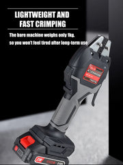Load image into Gallery viewer, Cordless Hand Held Hydraulic Pliers 16KN Electric Hydraulic Wire Crimper with LED Light &amp; Molds Terminal Crimping Tool
