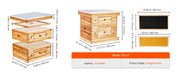 Load image into Gallery viewer, Amocart Bee Hive Deep Box Starter Kit 100% Beeswax Coated Natural Cedar Wood Langstroth Beehive Kit Transparent Acrylic
