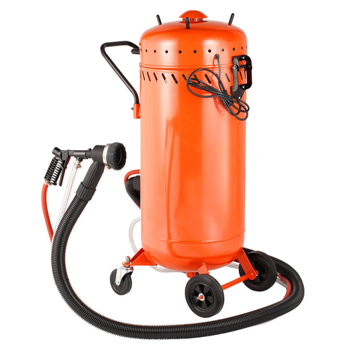 Amocart 28 Gallon Vacuum Sand Blaster Dustless with Built-in 1200 W Vacuum System for Dust Control Abrasive Recycle 60-110 PSI