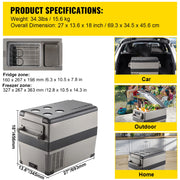 Charger l'image dans la visionneuse de galerie, Amocart 20L 22L 35L 45L 55L Car Refrigerator Mini Fridge Freezer Portable Compressor Cooler DC 110-240V Ice Box for Camping
