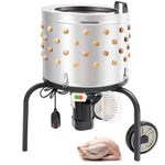 Amocart Chicken Plucker Machine 20inch Diameter Stainless Steel Drum 108 Soft Fingers 500W Poultry Plucking Debris Collection