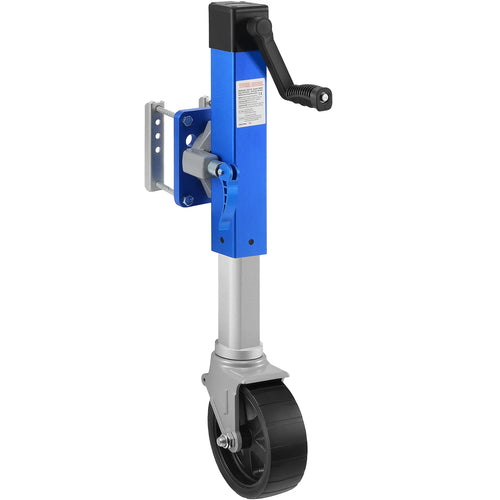 Amocart 10in Trailer Jack Sidewind Round with Handle Bolt-on 1600lbs Tongue Single Jockey Wheel for Boat RV Parts Accessories