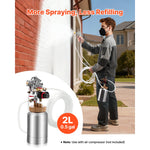 SucceBuy Spray Paint Pressure Pot Pressure Pot Paint Sprayer Spray Guns Central Pneumatic Sprays Gun for Furniture Car Fence