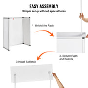 Charger l'image dans la visionneuse de galerie, Amocart Promotion Counter Table Portable Tradeshow Podium Table Display Exhibition Counter Stand Booth Fair Pop Up Podium Table
