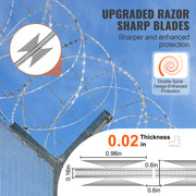 Bild in Galerie-Viewer laden, Amocart Razor Wires Razor Barbed Wire Razor Wire Fencing Fence Double Spiral Barbed Wire Galvanized Wire Rolls Razor for Garden
