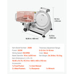 Amocart 6.7-10 inch Meat Slicer Electric Deli Slicer Machine with two SUS420 Blades Home Food-Slicer for Meat, Ham, Baguett