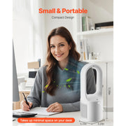 Bild in Galerie-Viewer laden, Amocart Desk Fan Bladeless 12.99 In Kids-Friendly Personal Portable Desk Fan 6-Speed USB Quiet Cooling Small Tower Fan for Home

