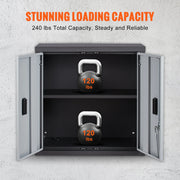 Charger l'image dans la visionneuse de galerie, Amocart Foldable Wall Cabinet Metal Garage Locker Mounted Tool Chest Adjustable Shelf Magnetic Door for Warehouse Office Home
