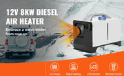 Charger l'image dans la visionneuse de galerie, Amocart 8KW Diesel Air Heater Parking Heater 12V Truck Heater One Air Outlet with Black LCD Switch For RV Truck Boat Caravans
