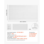 Amocart 8x4ft White/Grey Slat Wall Paneling PVC Garage Slatwall with Accessories Adjustable Tool Storage Panel Fits for Display