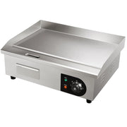 Charger l'image dans la visionneuse de galerie, SucceBuy 21In Commercial Electric Grill Flat Pan Stainless Steel Desktop Griddle Hotplate Teppanyaki Grill w/Temperature Control
