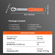 Load image into Gallery viewer, SucceBuy 1/2" 1/4" 3/8" Mechanical Torque Wrench Set Precision Pointer Hand Tools Torque Wrench Mechanical Car Repair Tool

