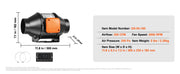 Charger l'image dans la visionneuse de galerie, Amocart Inline Duct Fan Quiet EC-motor Ventilation Exhaust with Temperature Humidity Controller for Cooling Booster Grow Tents
