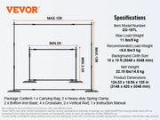 Charger l'image dans la visionneuse de galerie, Amocart 10 x 10 ft Heavy Duty Backdrop Stand Height Adjustable Photography Backdrop Stand for Party Wedding Display Exhibition
