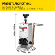 Load image into Gallery viewer, Amocart Manual Wire Stripping Machine 1.5 - 25 mm + Hand Crank Portable Tool Aluminum Construction for Scrap Copper Recycling
