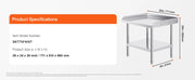 Charger l'image dans la visionneuse de galerie, Amocart Stainless Steel Work Table Commercial Heavy Duty Food Prep Worktable with Adjustable Height for Restaurant Home Hotel
