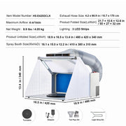 Load image into Gallery viewer, Amocart Airbrush Spray Booth Dual-Fans Portable Hobby Airbrush Paint Spray Booth Kit with LED Lights and Exhaust Extension Hose
