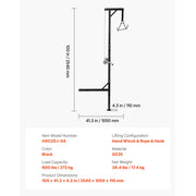 Charger l'image dans la visionneuse de galerie, Amocart 400/500/600Lbs Truck Hitch Game Hoist with &amp; Adjustable Height Hunting Deer Hoist Winch for Skinning &amp; Cleaning Game
