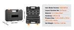 SucceBuy 23PCs 1/2" Drive Impact Socket Set Socket Set SAE (7/16" -1")& Metric (13-24mm) 6 Point Cr-V Alloy Steel Auto Repair